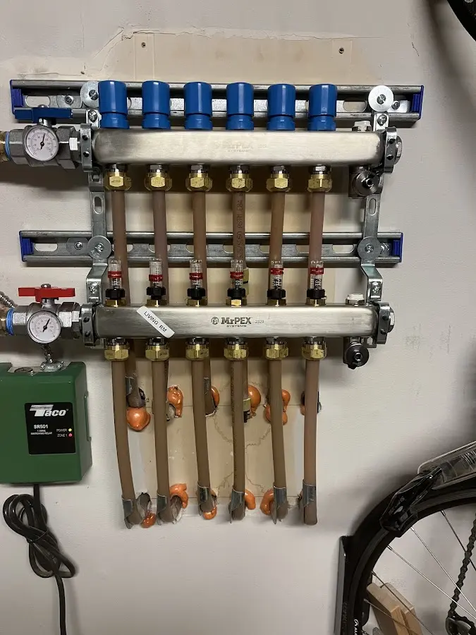 Plumber performing Gas Leak Detection at a residential property in Buffalo